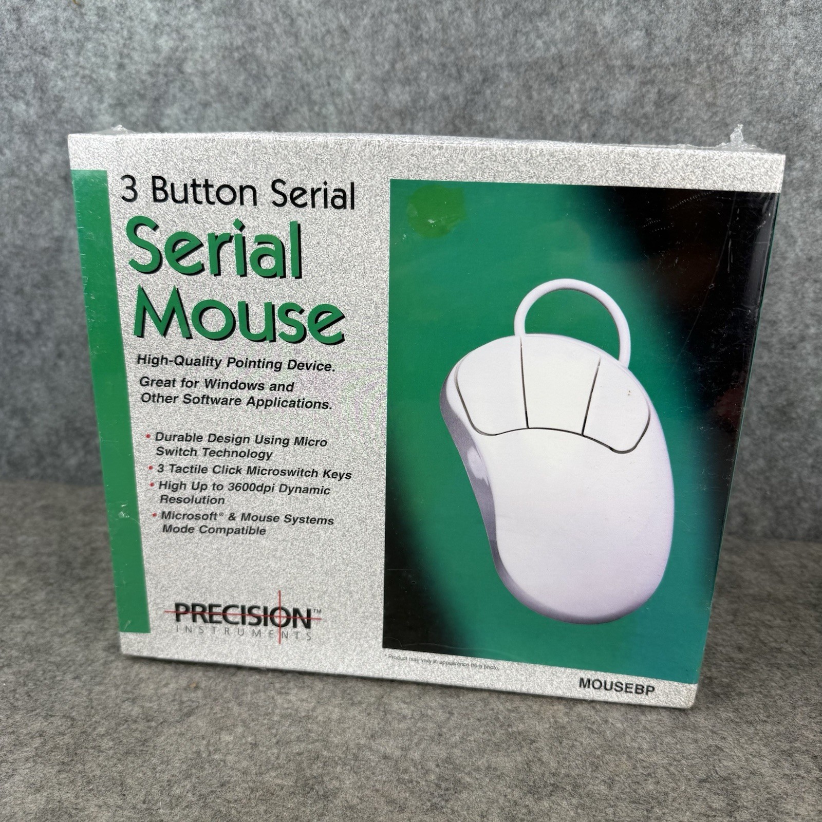 Precision Instruments 3 Button Serial Mouse Vtg Sealed
