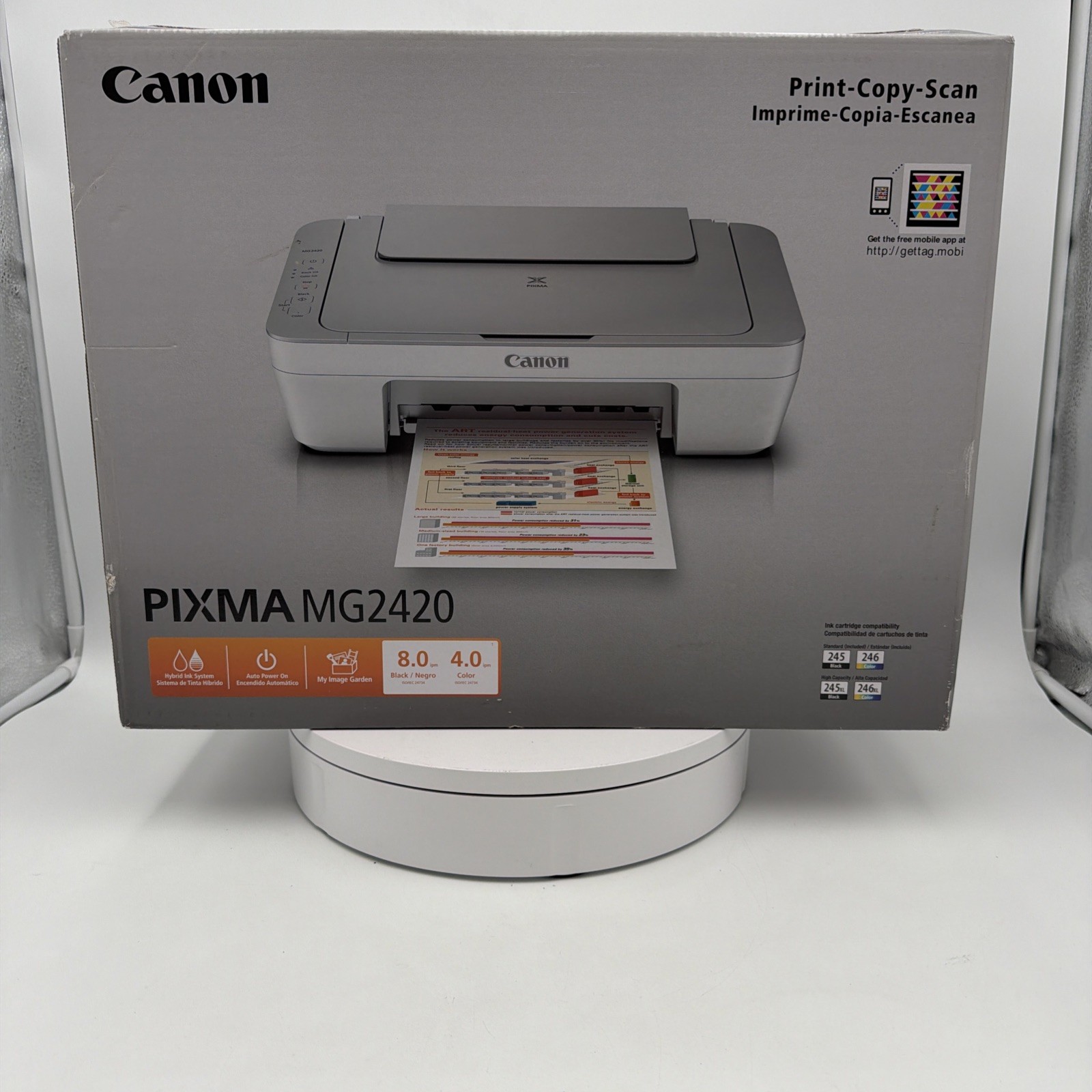 New Canon PIXMA MG2522 All-in-One Inkjet Printer Print Copy Scan White Open Box