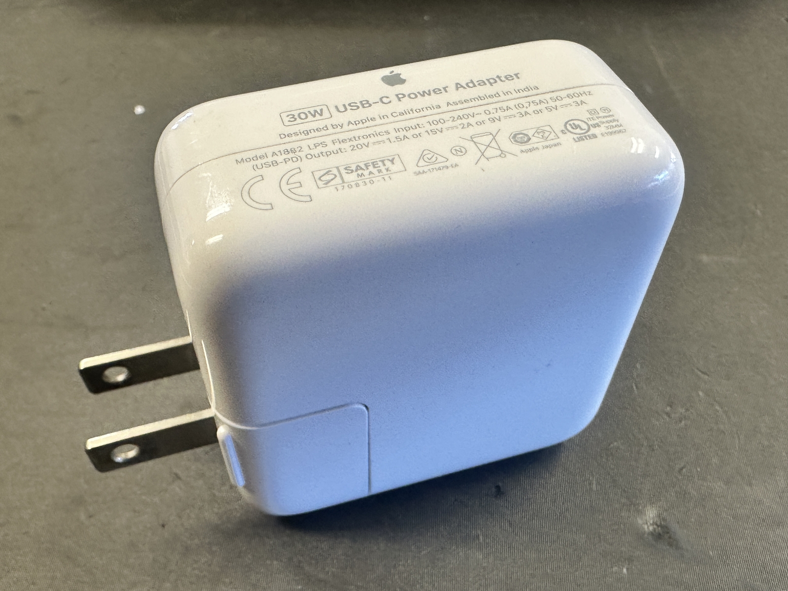 USED Genuine Apple 30W USB-C Power Adapter in Plain packaging. MR2A2LL/A