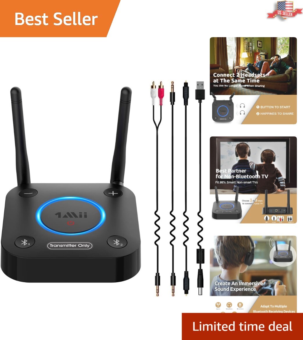 B06TX Bluetooth 5.2 Transmitter - Upgrade Your TV with AptX Low Latency Audio