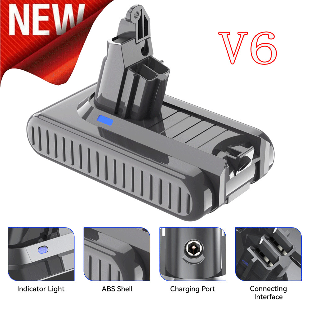 21.6V 9500mAh Replacement Battery For Dyson V6 Handheld Vacuum DC58 DC59 DC61