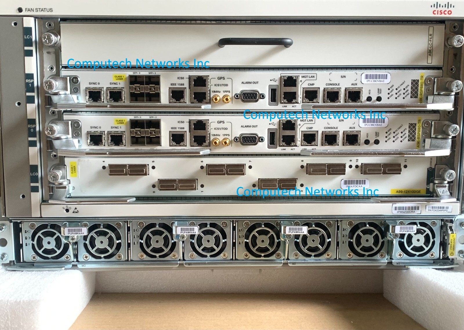 Cisco ASR-9904-AC 2X A9K-RSP880-TR A99-12X100GE 880 Gbps/slot 12x 100GE port