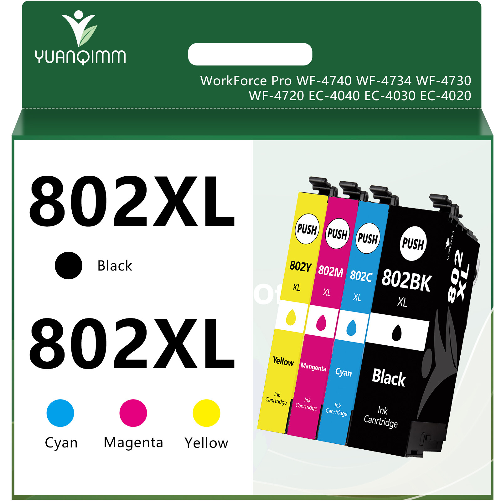 802XL T802XL Ink Cartridges For Epson WorkForce Pro WF-4720 WF4730 WF4734 WF4740