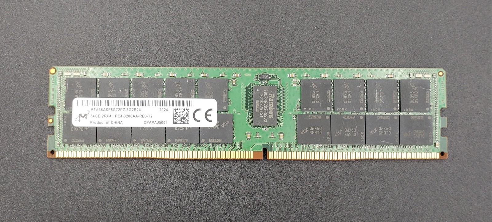 Micron 64GB 2Rx4 PC4 3200 RDIMM ECC Server Memory RAM MTA36ASF8G72PZ-3G2B2