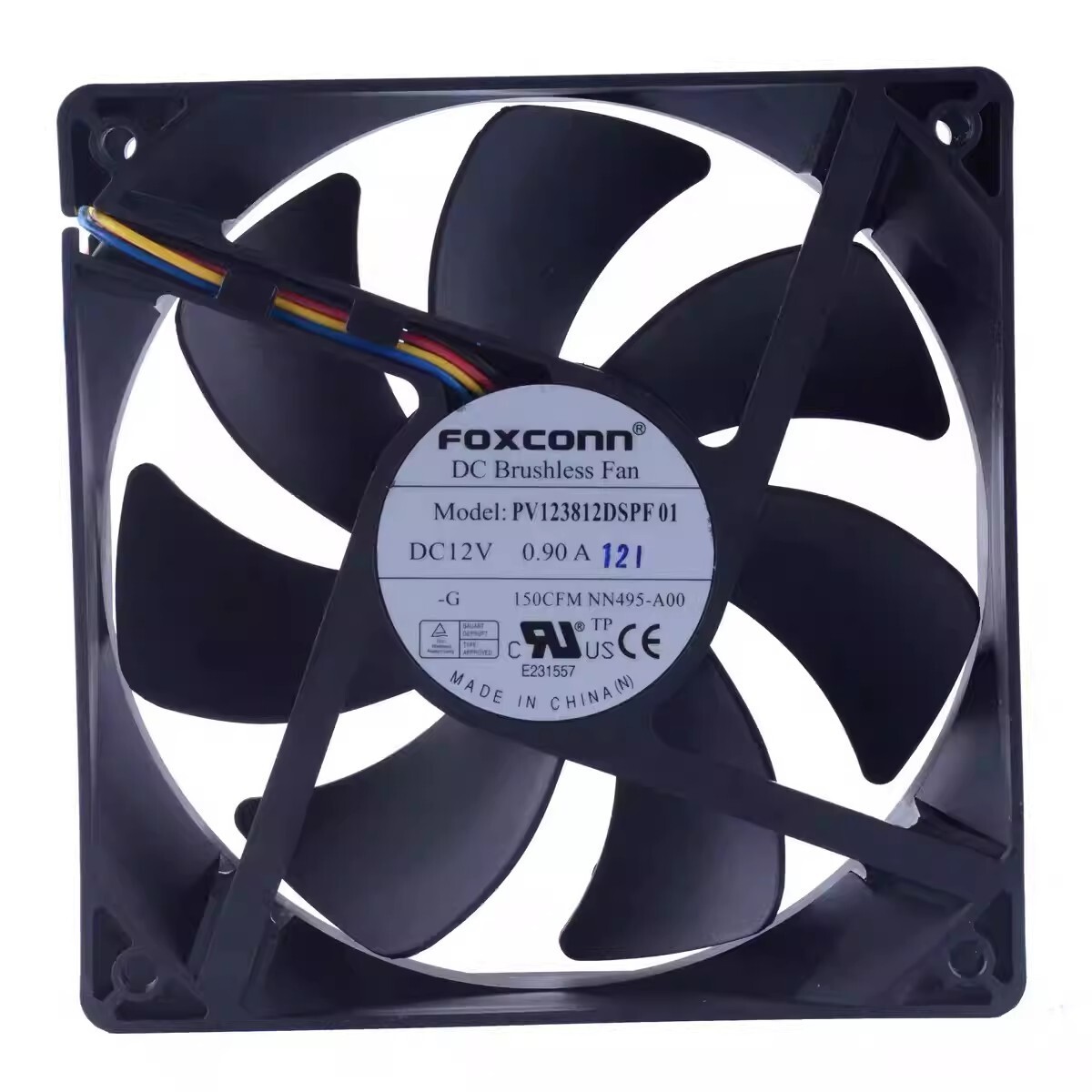 Foxconn PV123812DSPF 01 12038 DC12V 0.9A 12CM 4-Wire Silent Cooling Fan