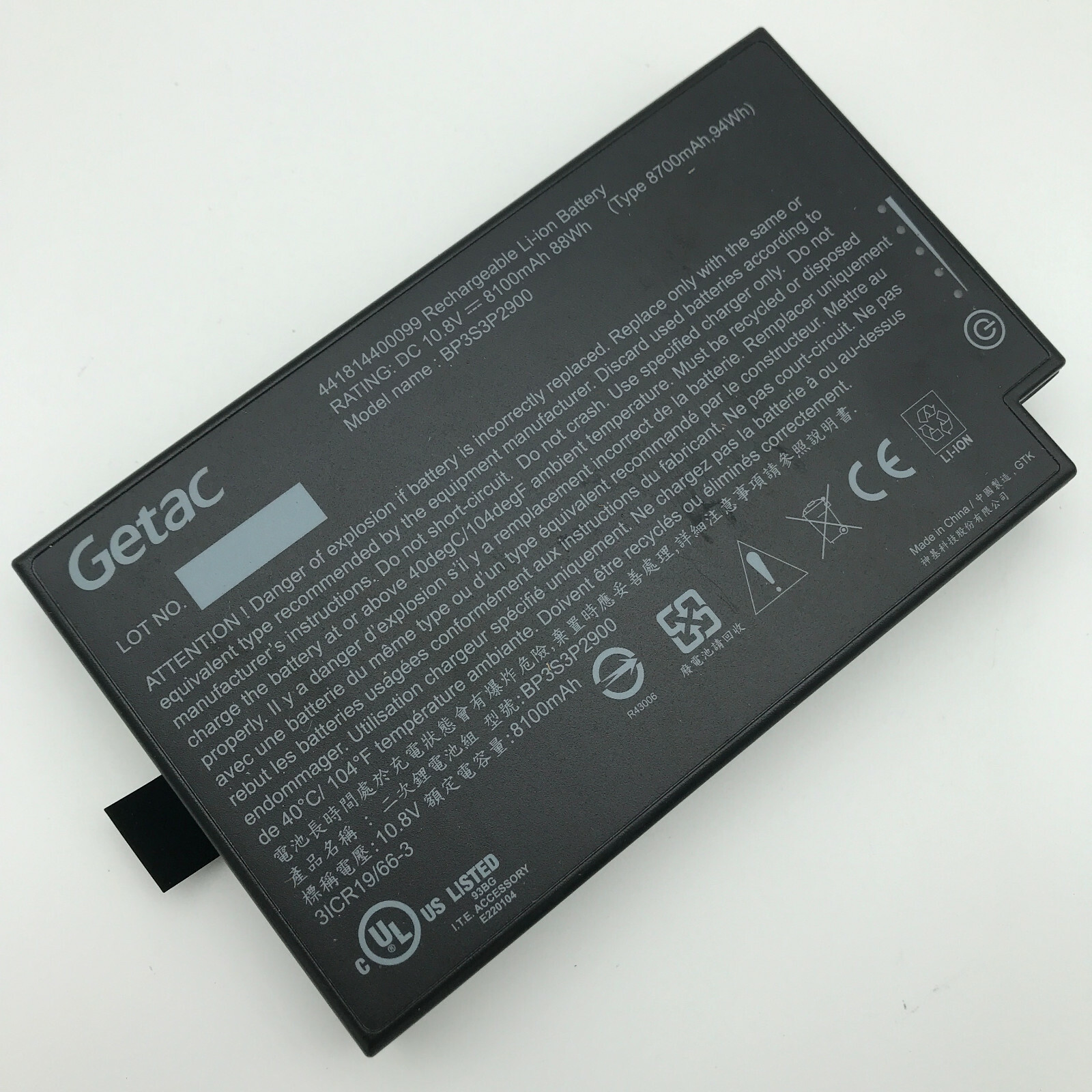 Original 88Wh BP3S3P2900 Battery For Getac B300 B300X BP3S3P2900 44181440 new