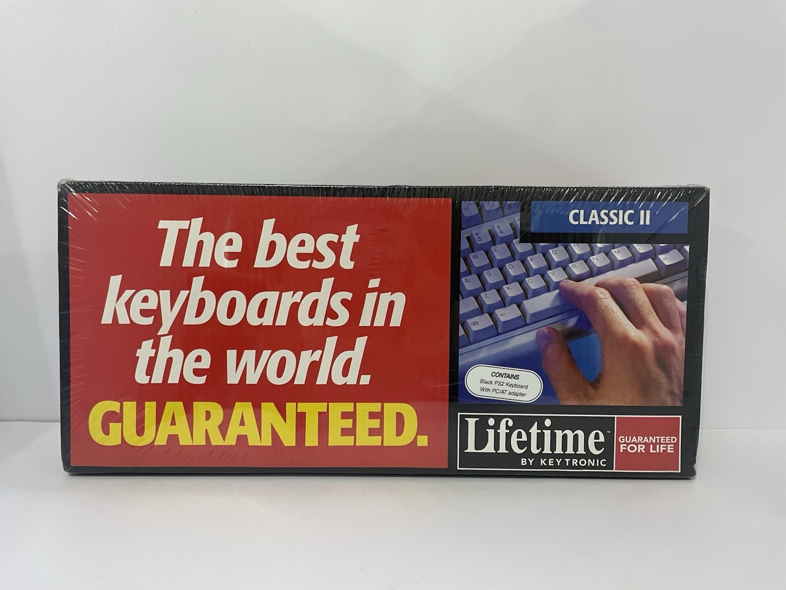 KeyTronic Lifetime Classic II PS/2 Keyboard PC/AT Adapter Large Enter Black NEW