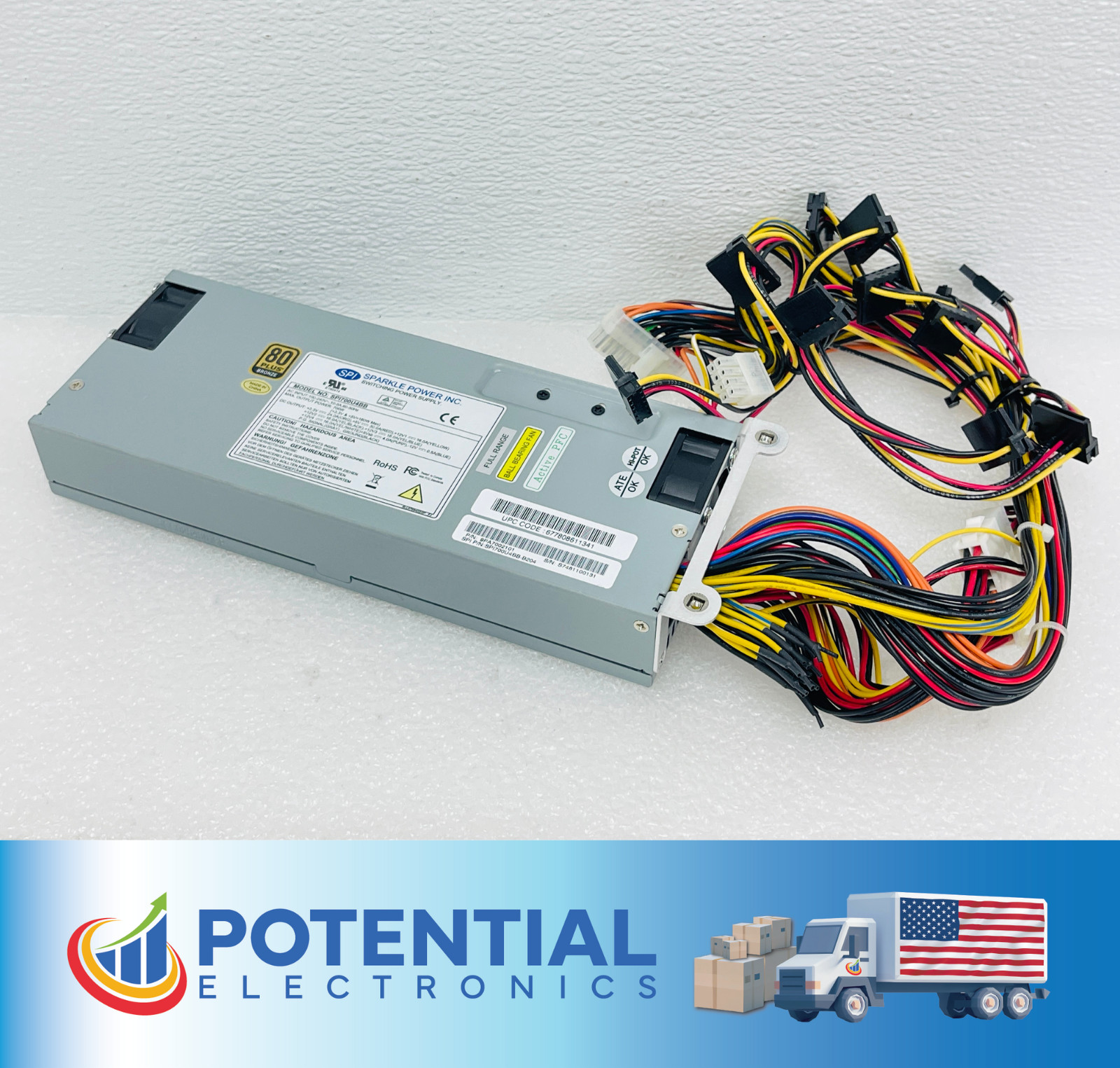 USED - Sparkle Power SPI700U4BB 700W Switching Power Supply With Power Cord