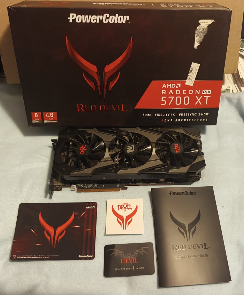 PowerColor Red Devil RX 5700 XT AMD Radeon Full RGB– Serviced, Tested, box