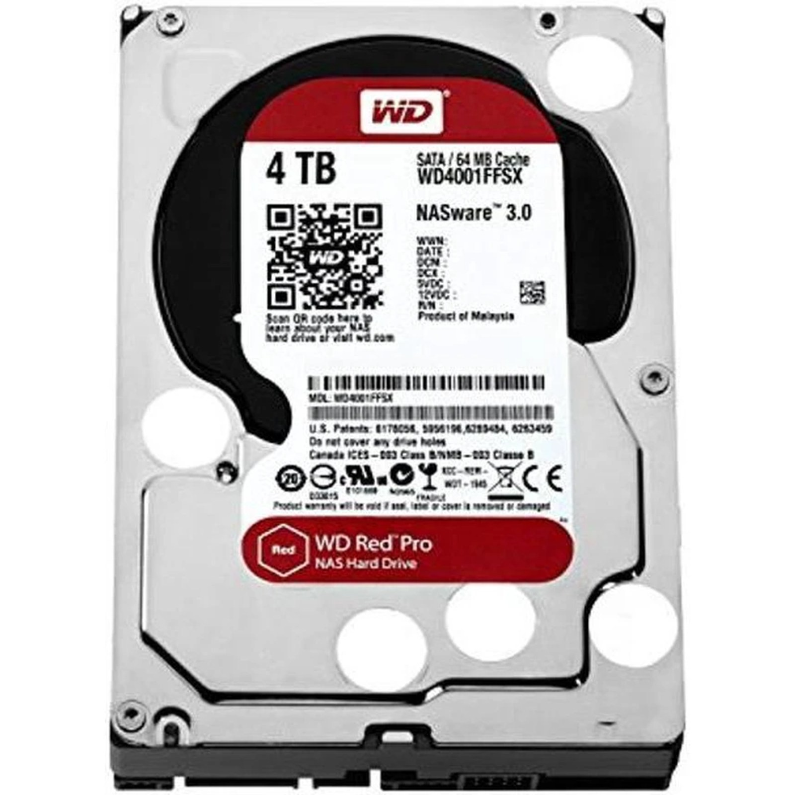 WD Red Pro WD4001FFSX 4TB 7200 RPM 128MB Cache SATA 6.0Gb/s 3.5" NAS Internal Ha