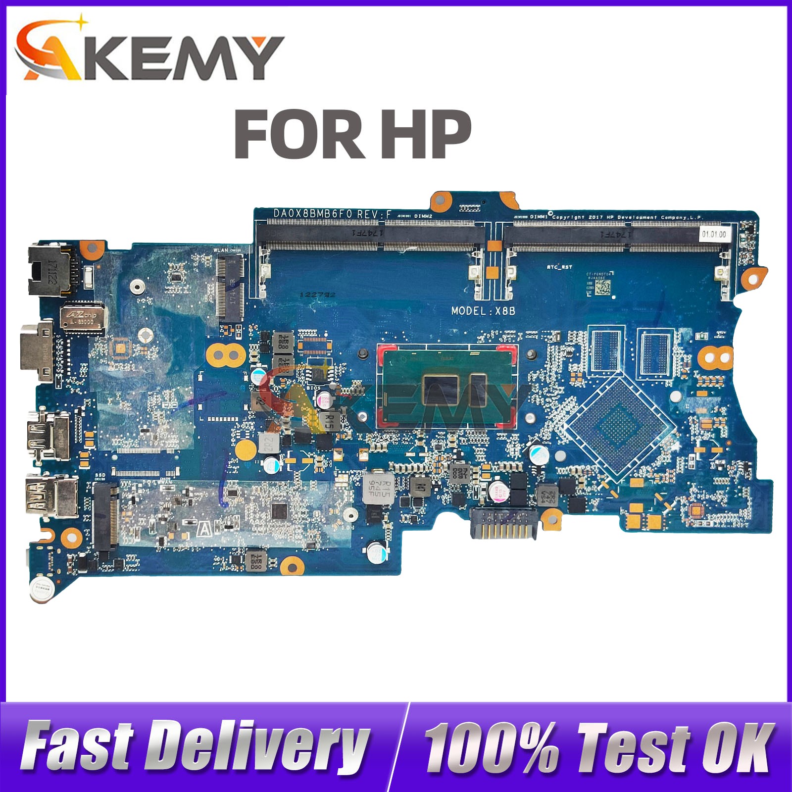 For HP ProBook 430 G5 440 G5 DA0X8BMB6F0 DA0X8BMB6G0 Laptop Motherboard I3 I5 I7