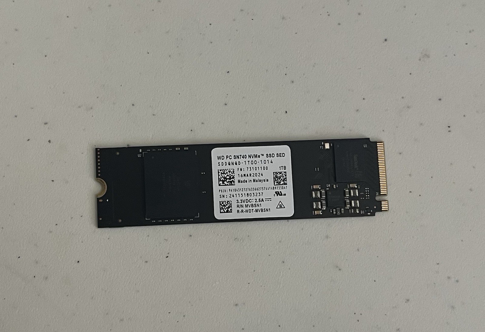 WD SN740 1Tb M.2 2280 PCIe 4.0 NVMe Internal SSD 100% Health