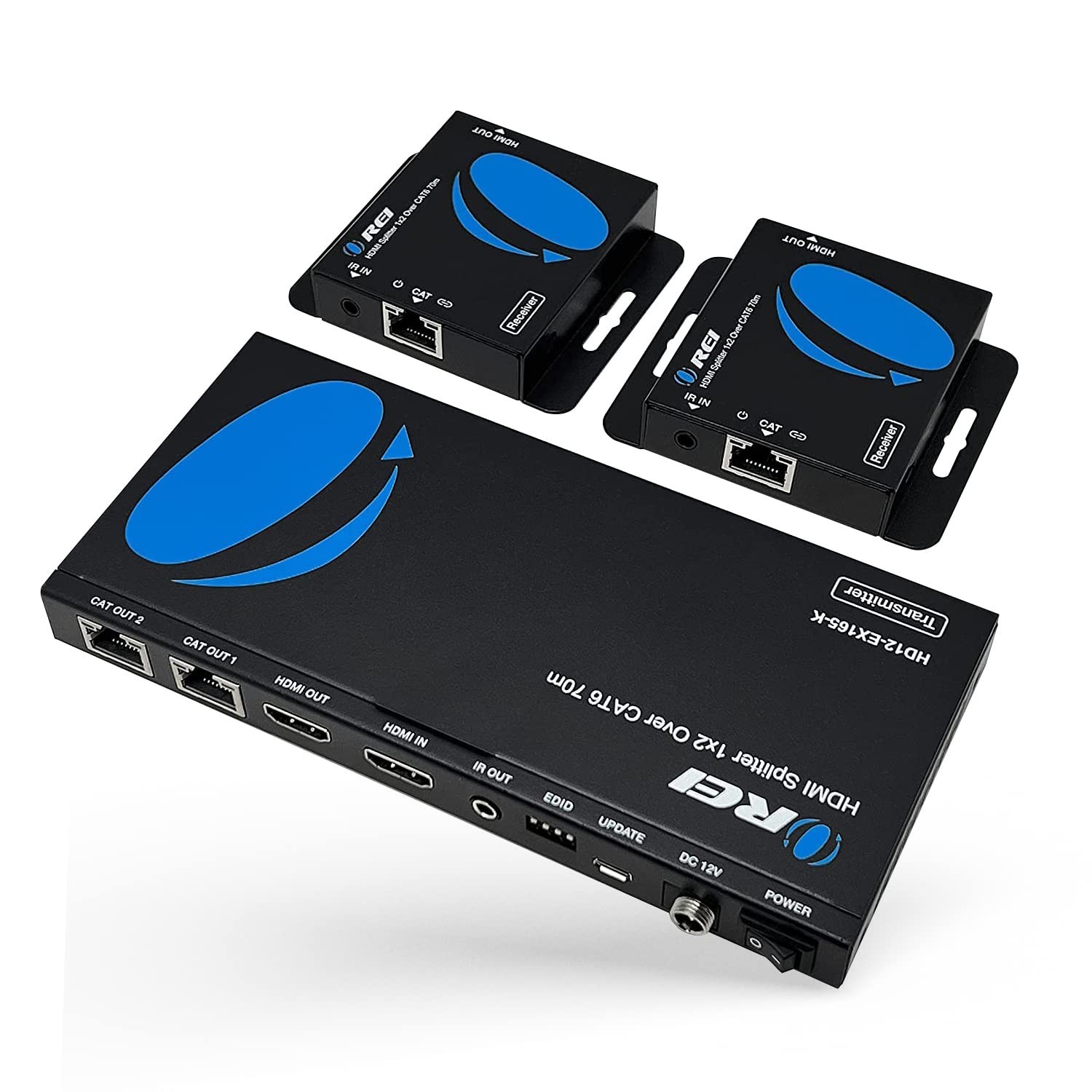 OREI 4K 1x2 HDMI Over ethernet Extender Splitter Over CAT6/7 ethernet Cable 4...