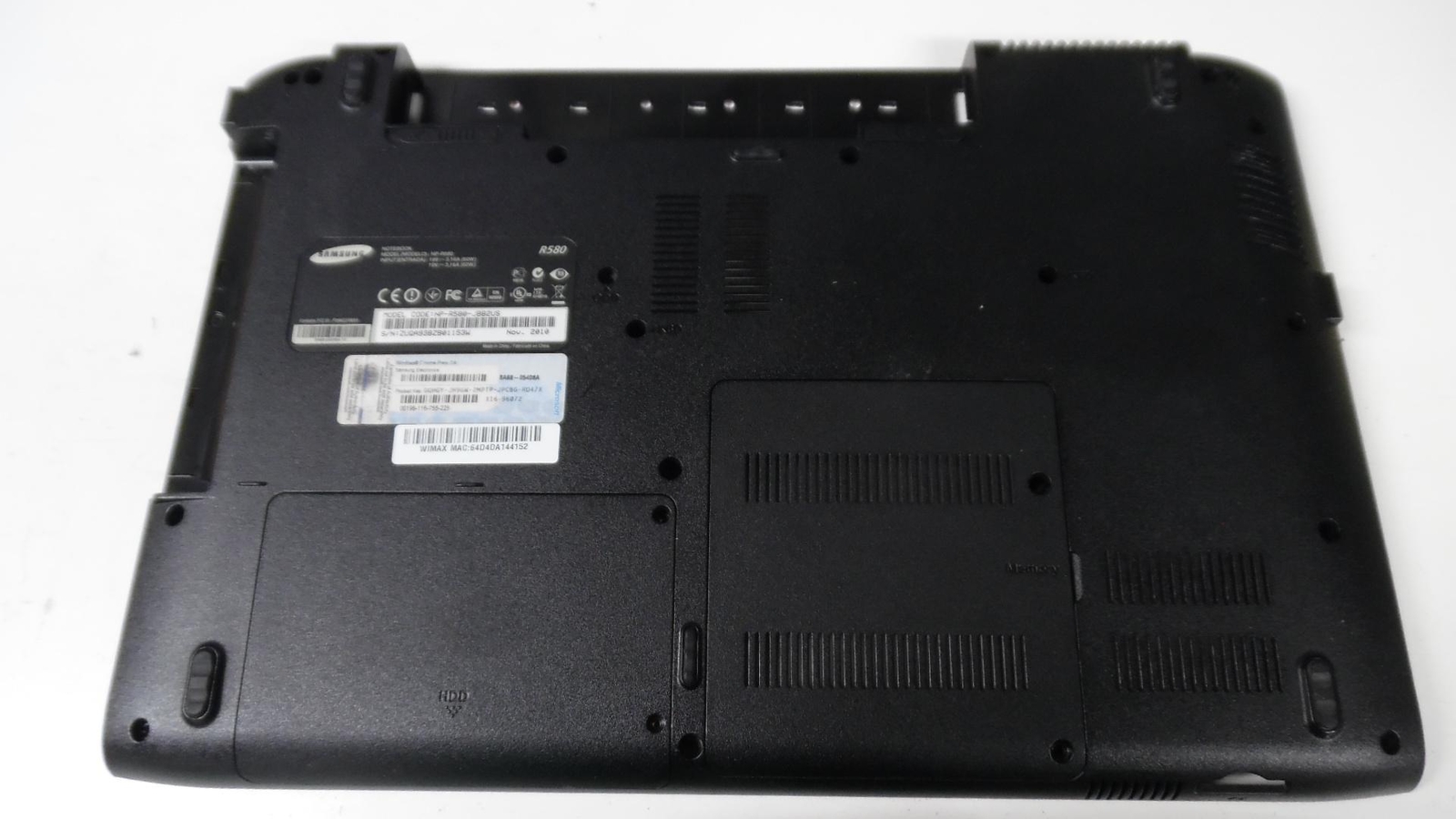Genuine Samsung NP-R580 - Base Case w/ Cover Doors / BA75-02366B