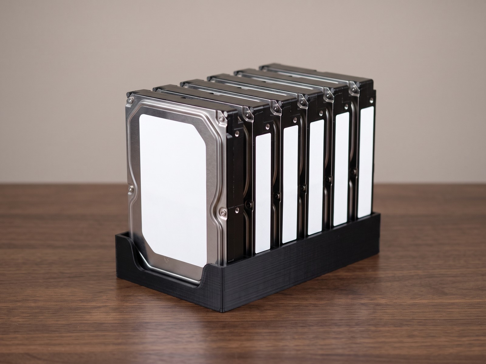 6 Bay 3.5 inch HDD Hard Drive Holder Storage Rack Organizer SATA NAS Stand Tray
