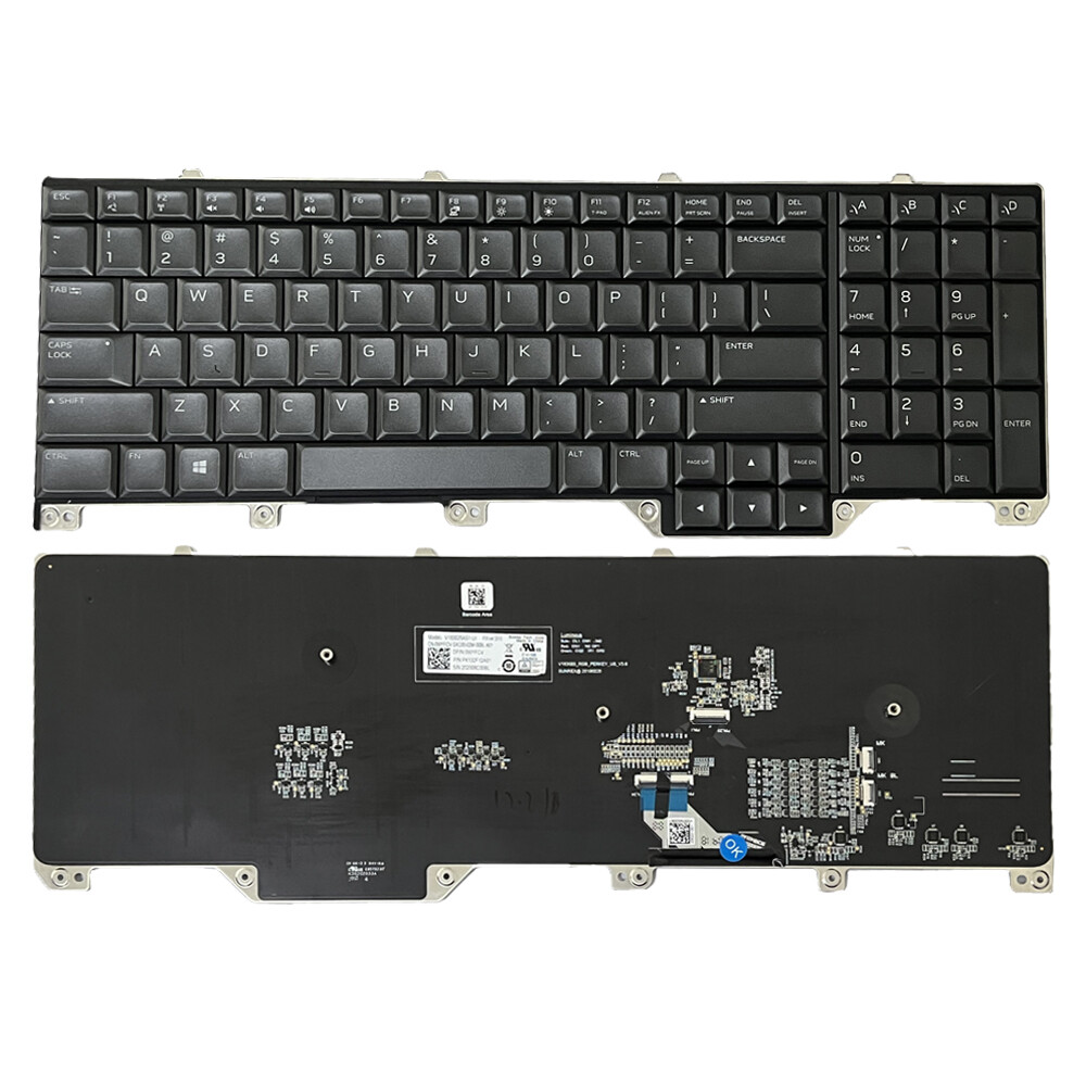 Backlight Keyboard For Dell Alienware 17 R5 Area 51M RGB PK132F11A01 NSK-EYBBC