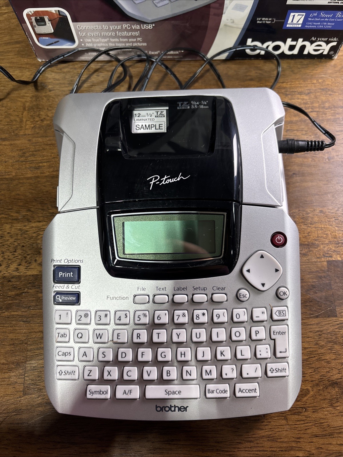 Brother P-Touch PT-2100 PC-CONNECTABLE LABELING SYSTEM Printer + AC Adapter