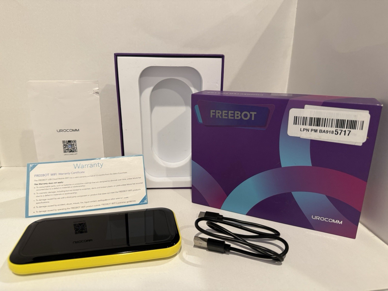FREEBOT 4G LTE Mobile Hotspot with Touch Screen, Portable WiFi Router with Gl...