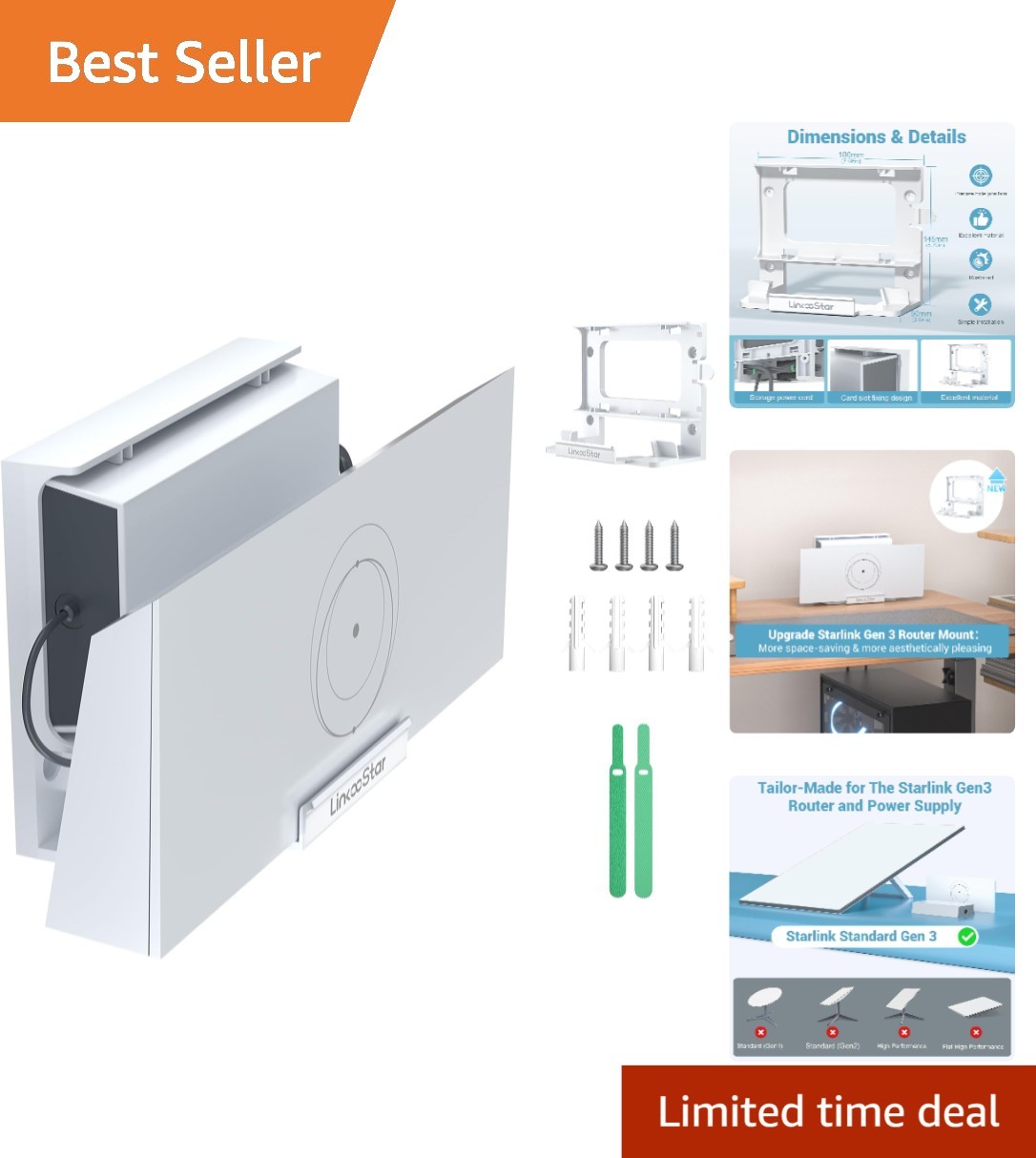 Signal-Optimized Star-link Gen 3 Router Mount - Ideal for RVs & Tiny Homes