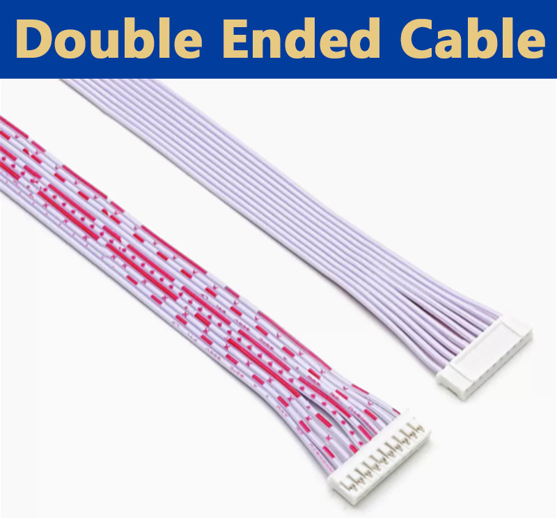 PH2.0mm Red and White Dual Color Cable Leadwire 2Pin~12Pin Single Double Head