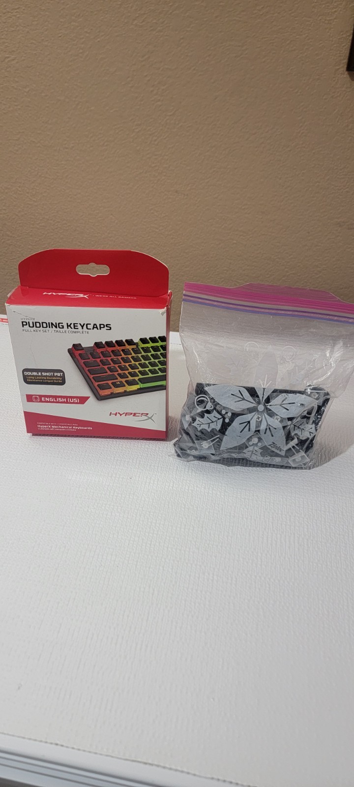 HyperX Pudding Keycaps W/ HyperX Regular  Keycaps Barely Used Excellent