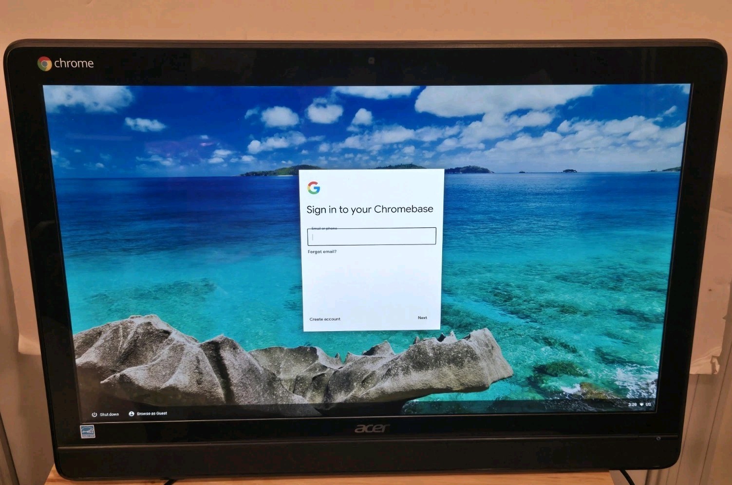 Acer Chrome Base Touchscreen dc221hq Computer Please Read