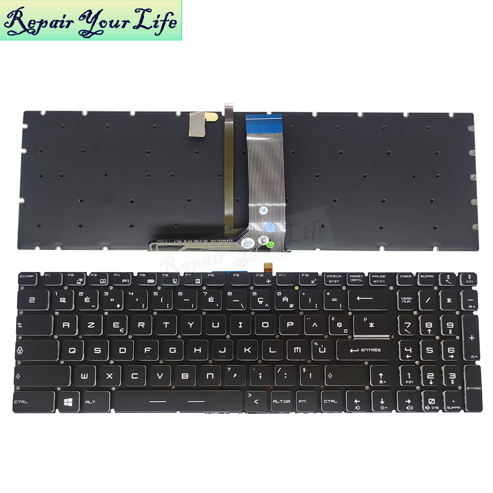 FR French Backlit Keyboard MSI Gaming GS60 GS70 GE62 GS63 GL62 GT62 GE72 GT72