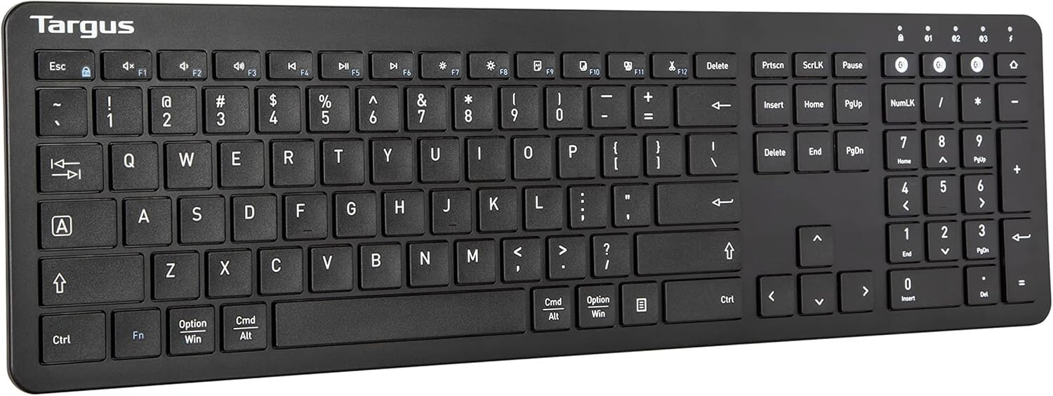 Targus Midsize Multi-Device Bluetooth Antimicrobial Keyboard - AKB863US