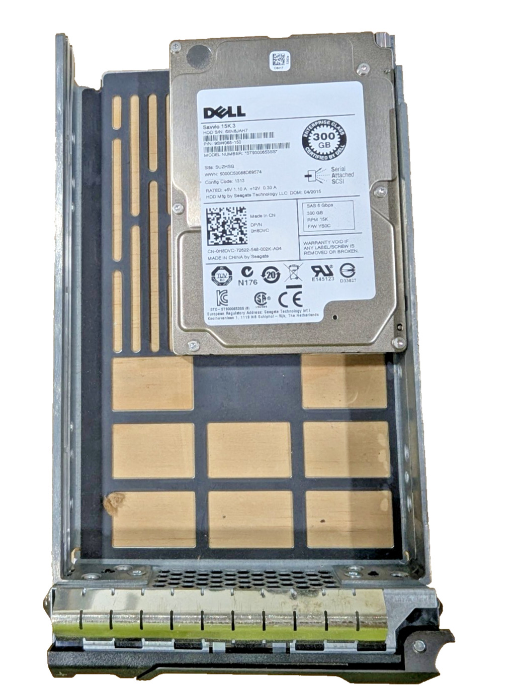 300GB 15K 6G SAS 3.5" Compatible ST9300653SS 0H8DVC for Server
