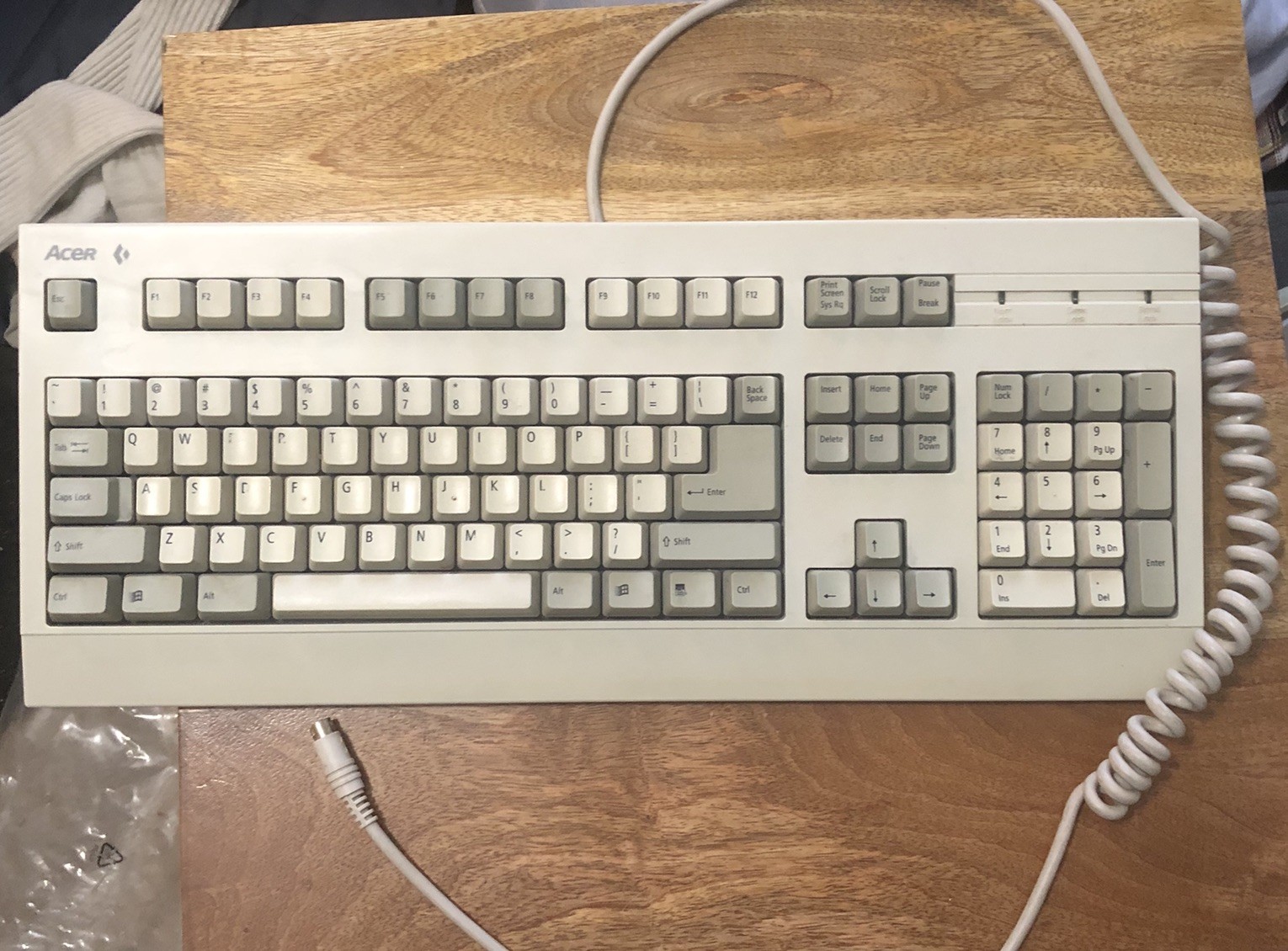 RARE VTG ACER 6511-KW PS2 Windows Keyboard EUC