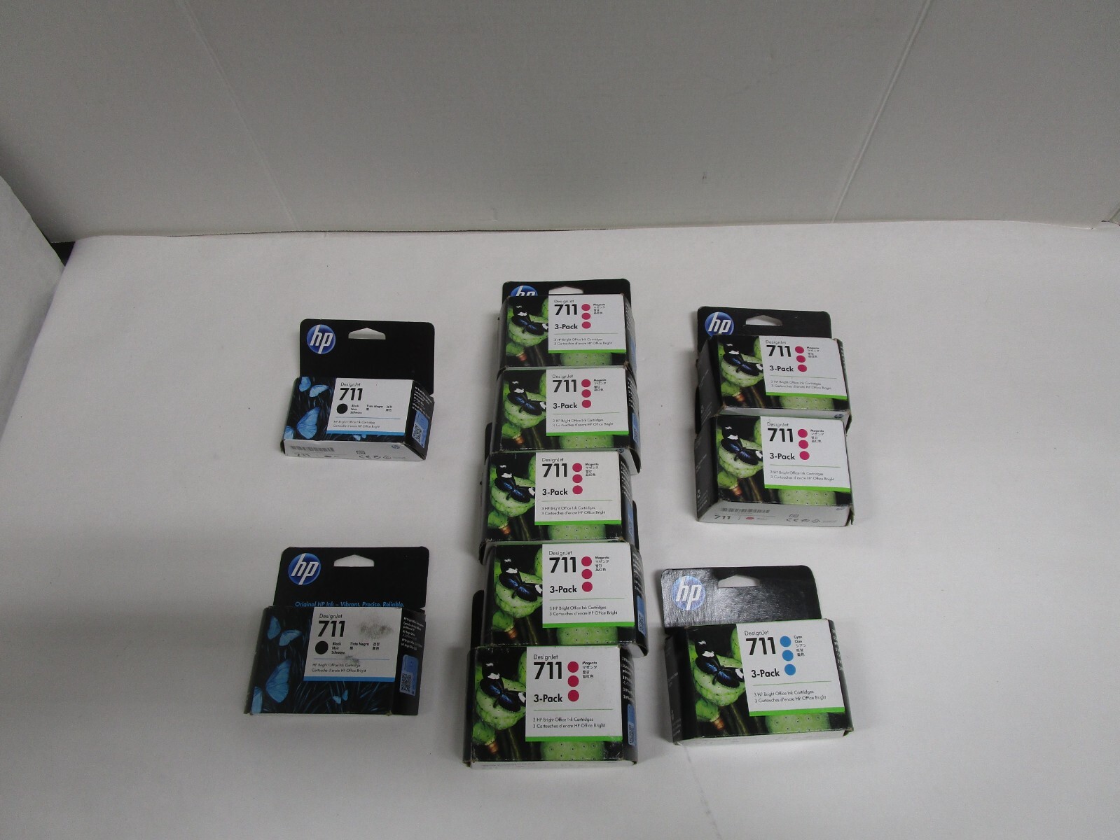 LOT OF 10 GENUINE HP 711 INKS CZ129A CZ133A CZ134A CZ135A EXP. 2023-2025 SEALED