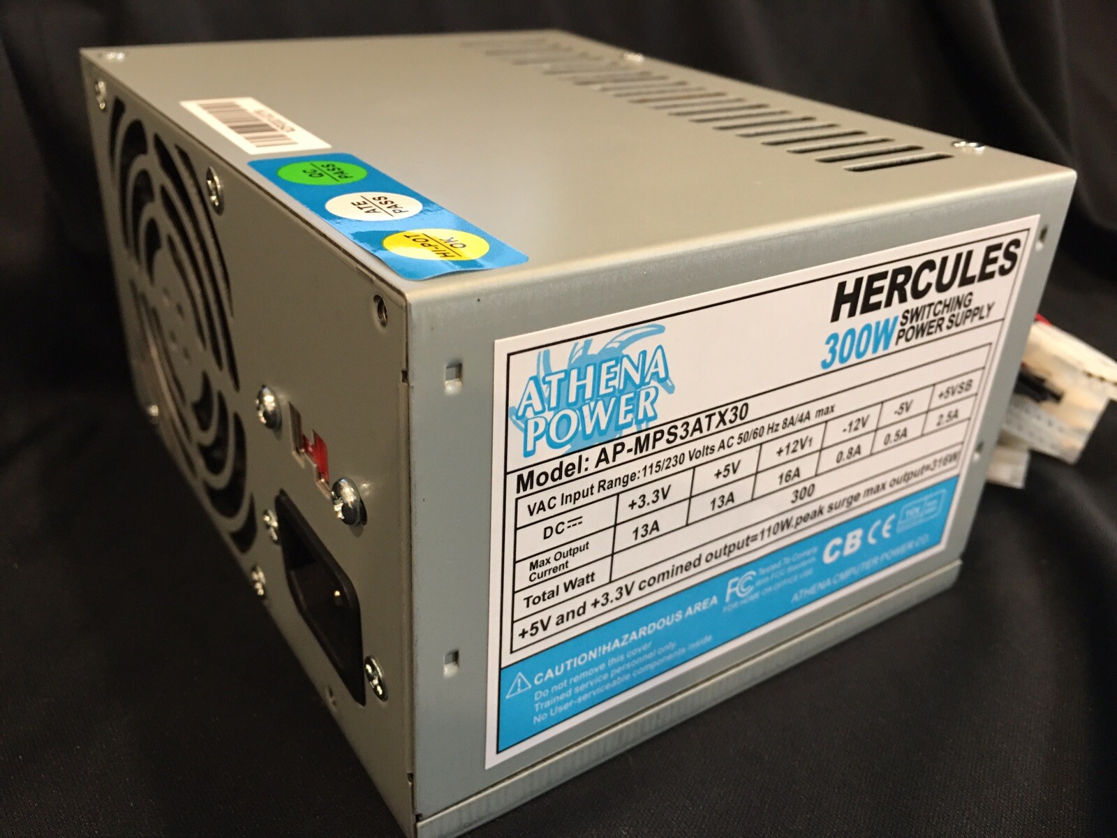 AP-MPS3ATX30 Athena Hercules PS3 300W 5.8x4.5x3.25” PC Computer Power Supply New