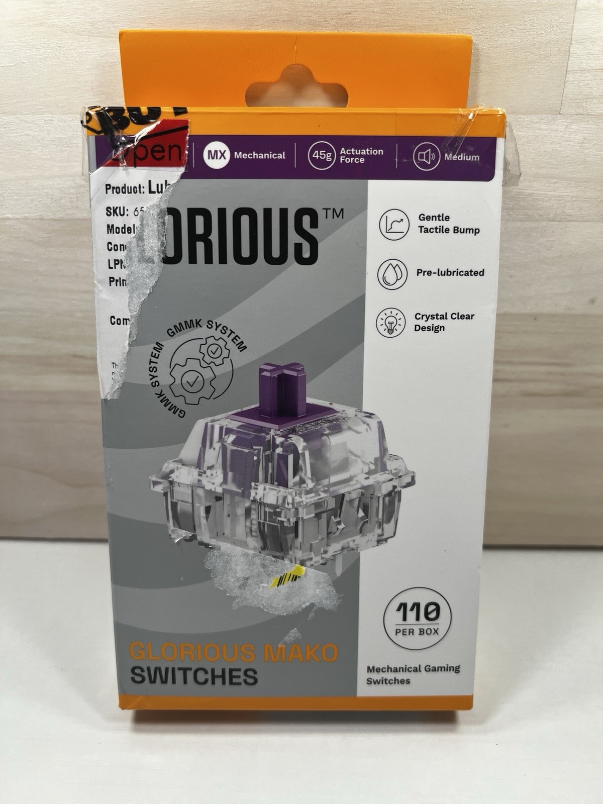 Glorious Mako Ultralight Switches 110pcs Tactile RGB Pre-Lubed
