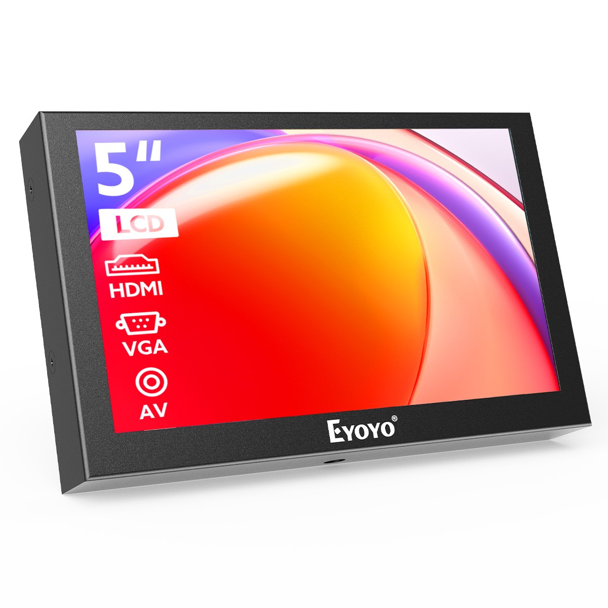 Eyoyo 5" Inch TFT Mini Monitor LCD Display HDMI/VGA/BNC/AV Video Gaming Screen