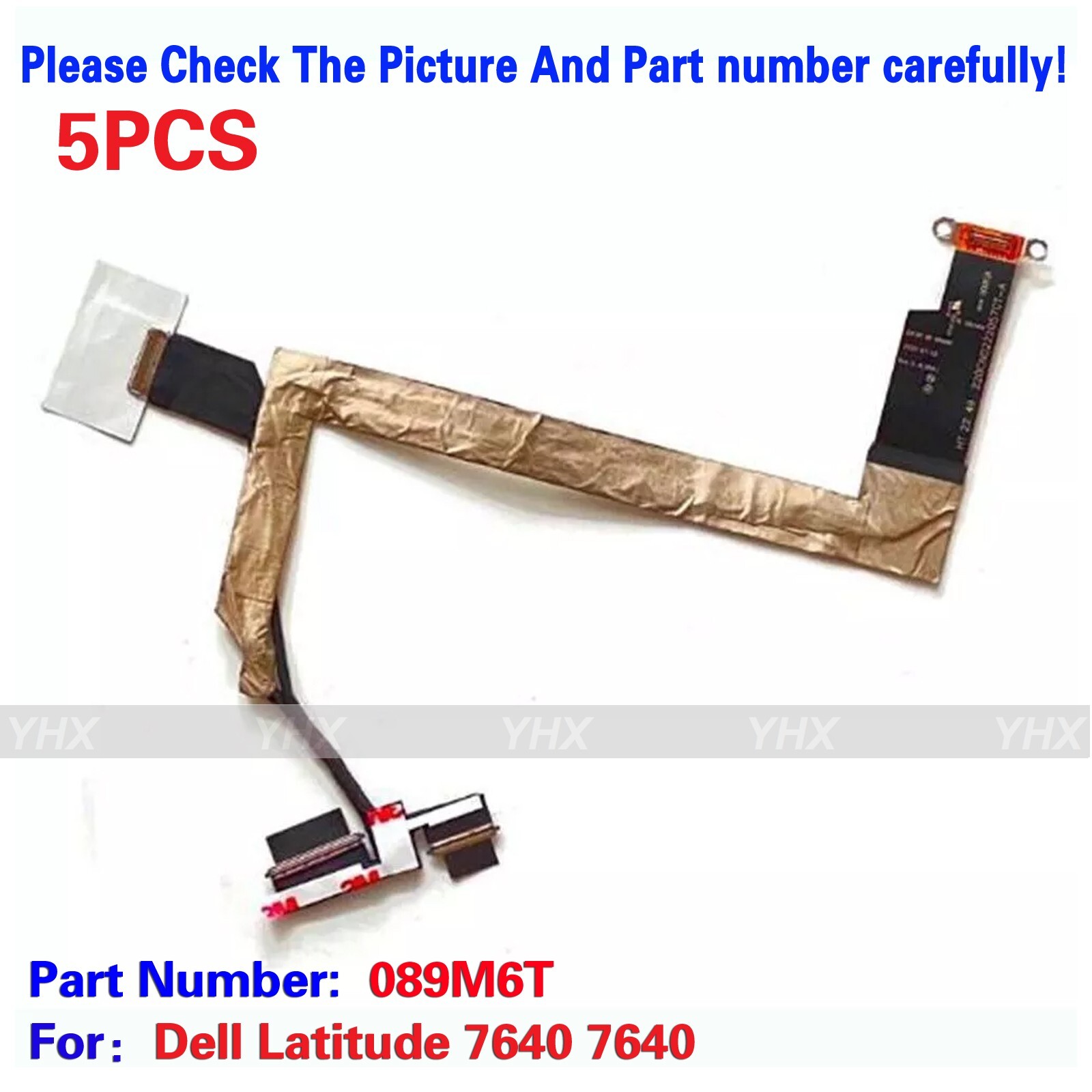 5PCS New For Dell Latitude 7640 7640 Lcd Cable EDP Screen Wire Non Touch 089M6T