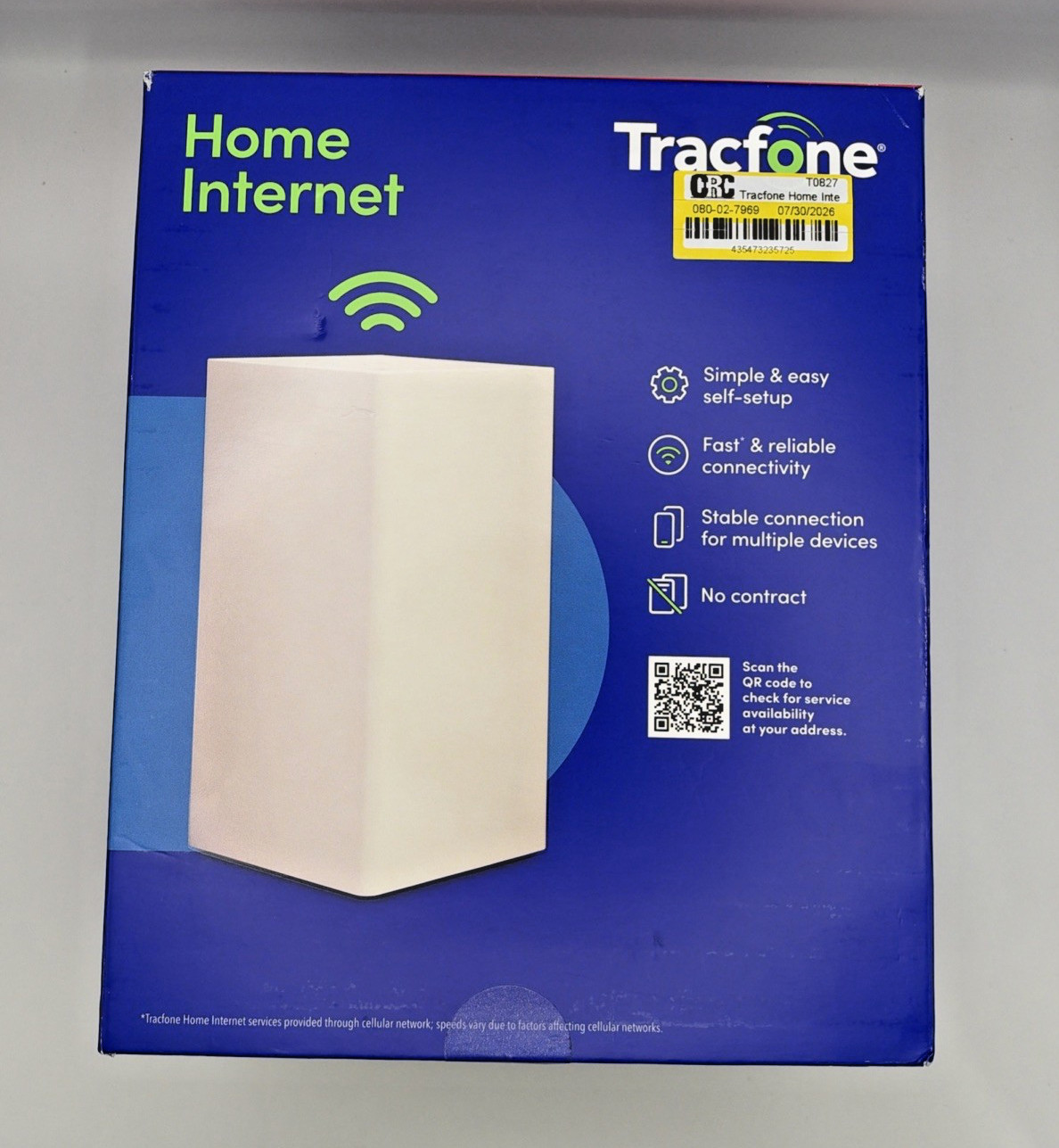 Tracfone Home Internet Router 5G LTE White FWF100V5L Foxconn All-in-One