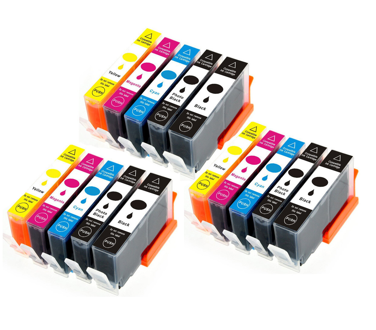 15 PK Ink Cartridges Combo Set for 564 XL Photosmart 7510 7515 7520 7525 C309a