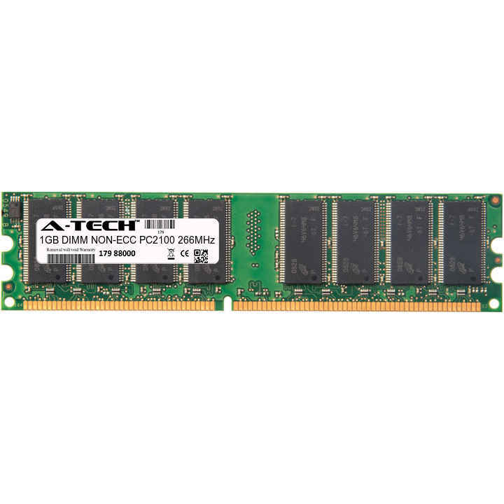 A-Tech 1GB PC2100 Desktop DDR 266 MHz DIMM Non-ECC 184-Pin DDR1 Memory RAM 1x 1G