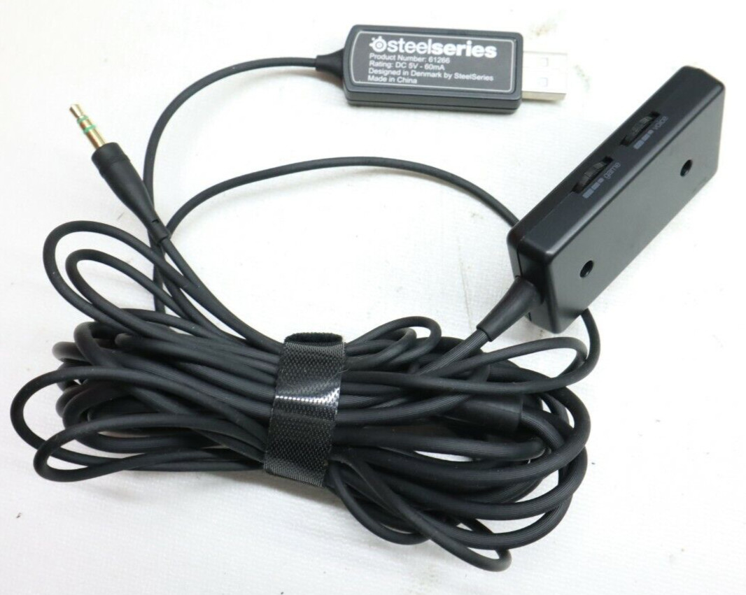 Original Used Working SteelSeries Siberia v2 Gaming Headset Mute / Mic Cord Plug