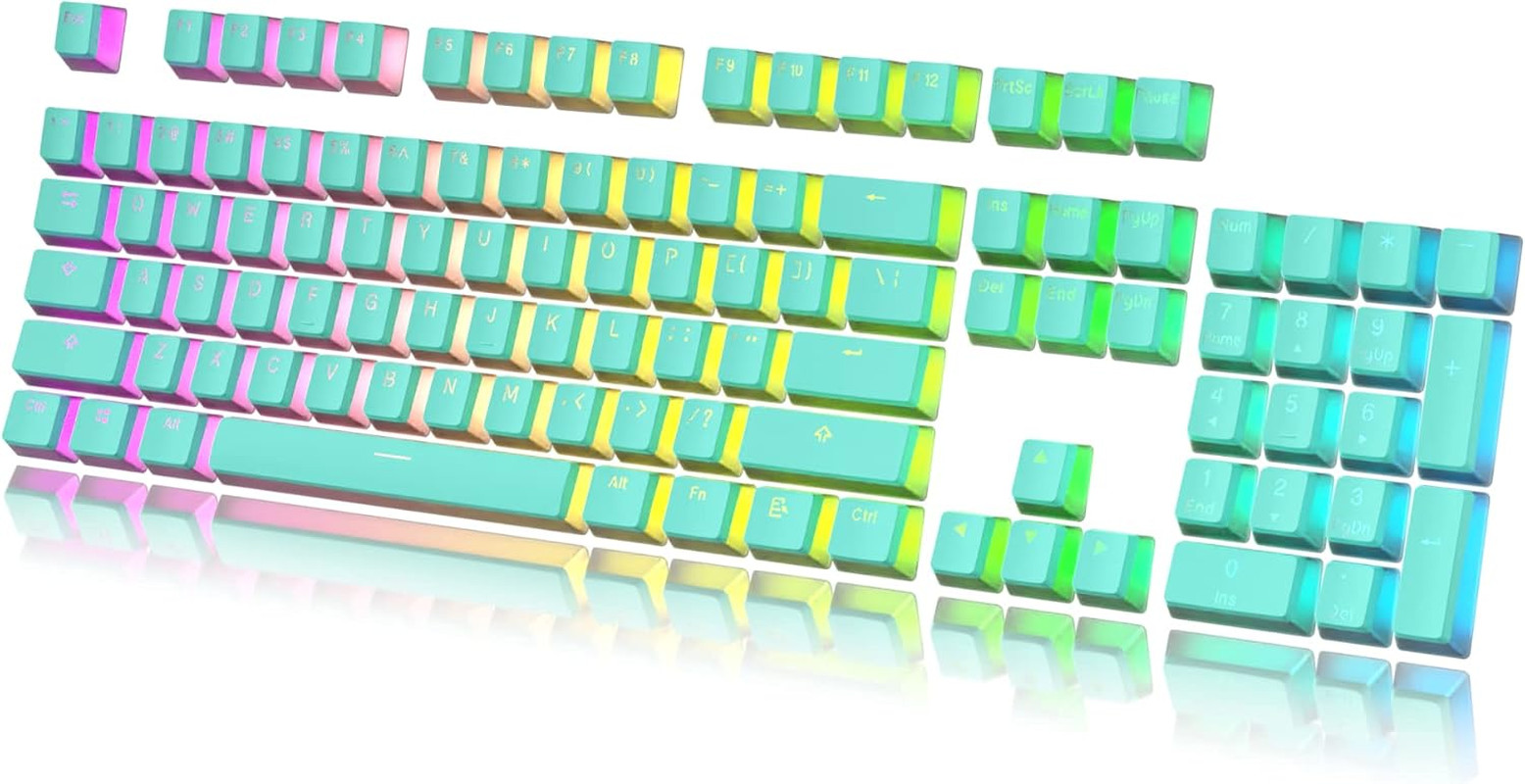 Pudding Keycaps Set | Doubleshot PBT Keycap Set | Full 108 OEM Profile Key Set |