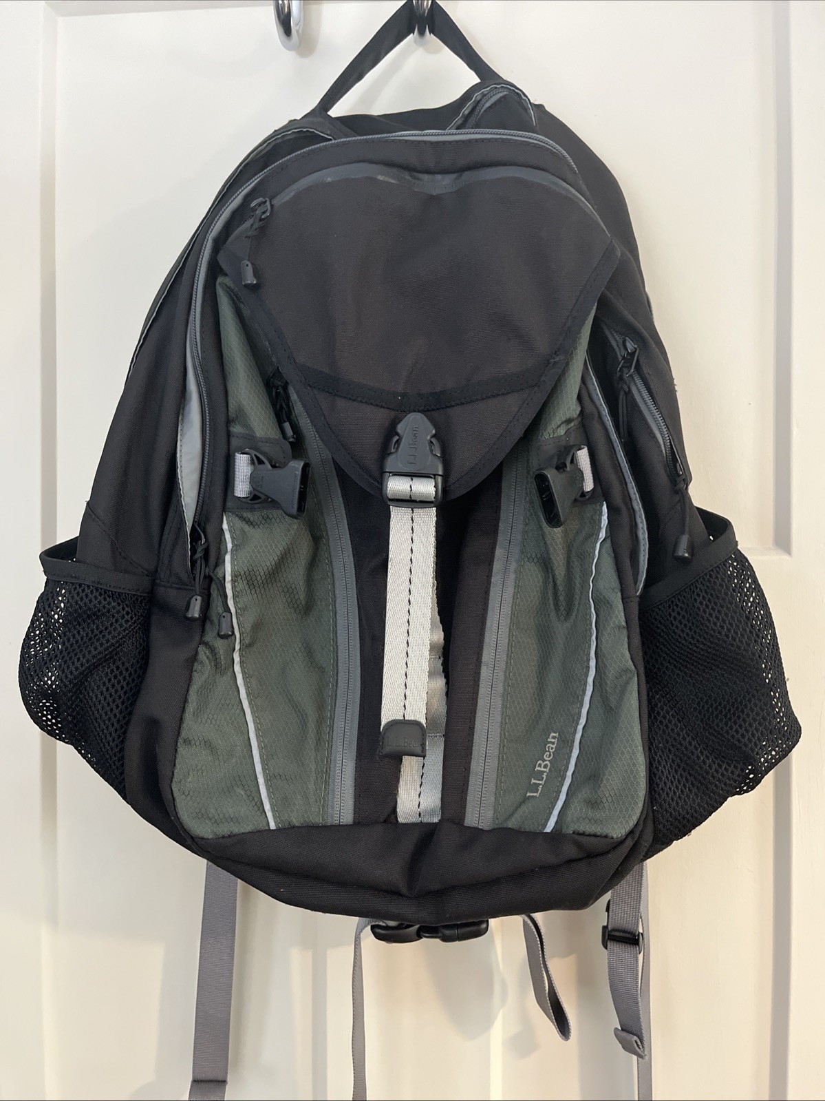 L.L. Bean Vintage Backpack Bookbag Green/Black, Weekender Luggage