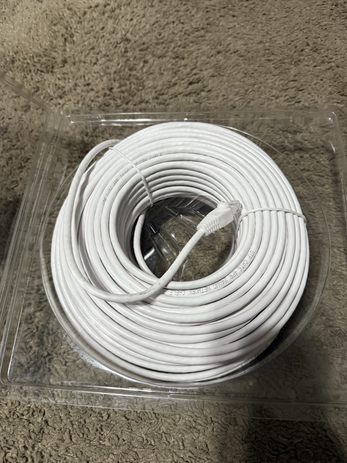 Commercial Electric CE 150 ft. Cat 6A UTP Patch Cable White