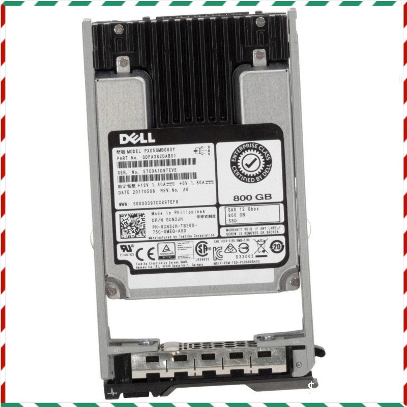 0CN3JH CN3JH Dell Enterprise Class 800GB 12Gb/s SAS SSD Toshiba PX05SMB080Y NEW