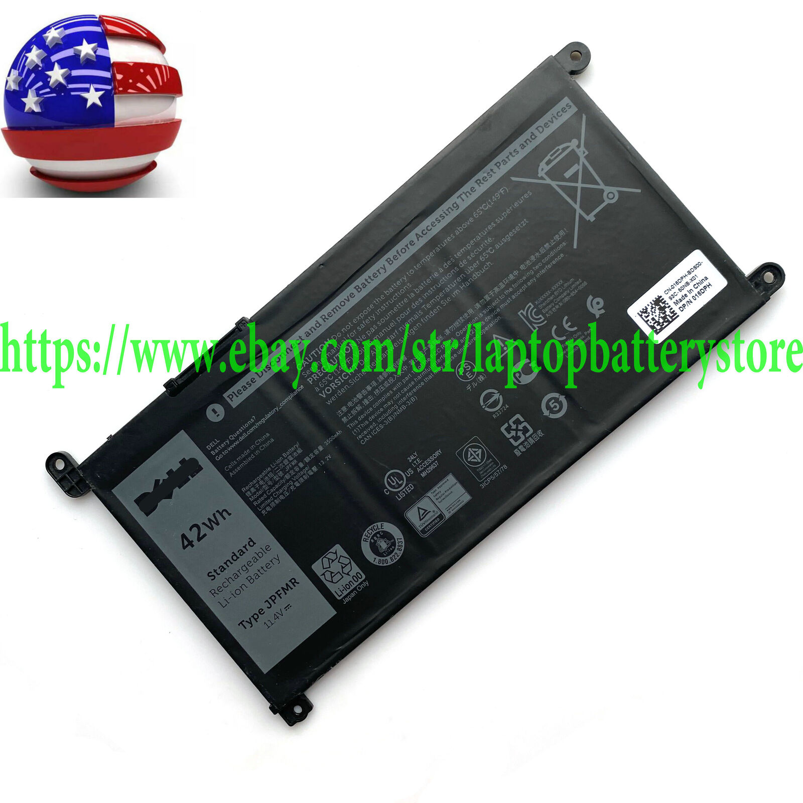 Genuine JPFMR Battery for Chromebook Chromebook 3400 3100 2-in-1 5488 5493 5593 