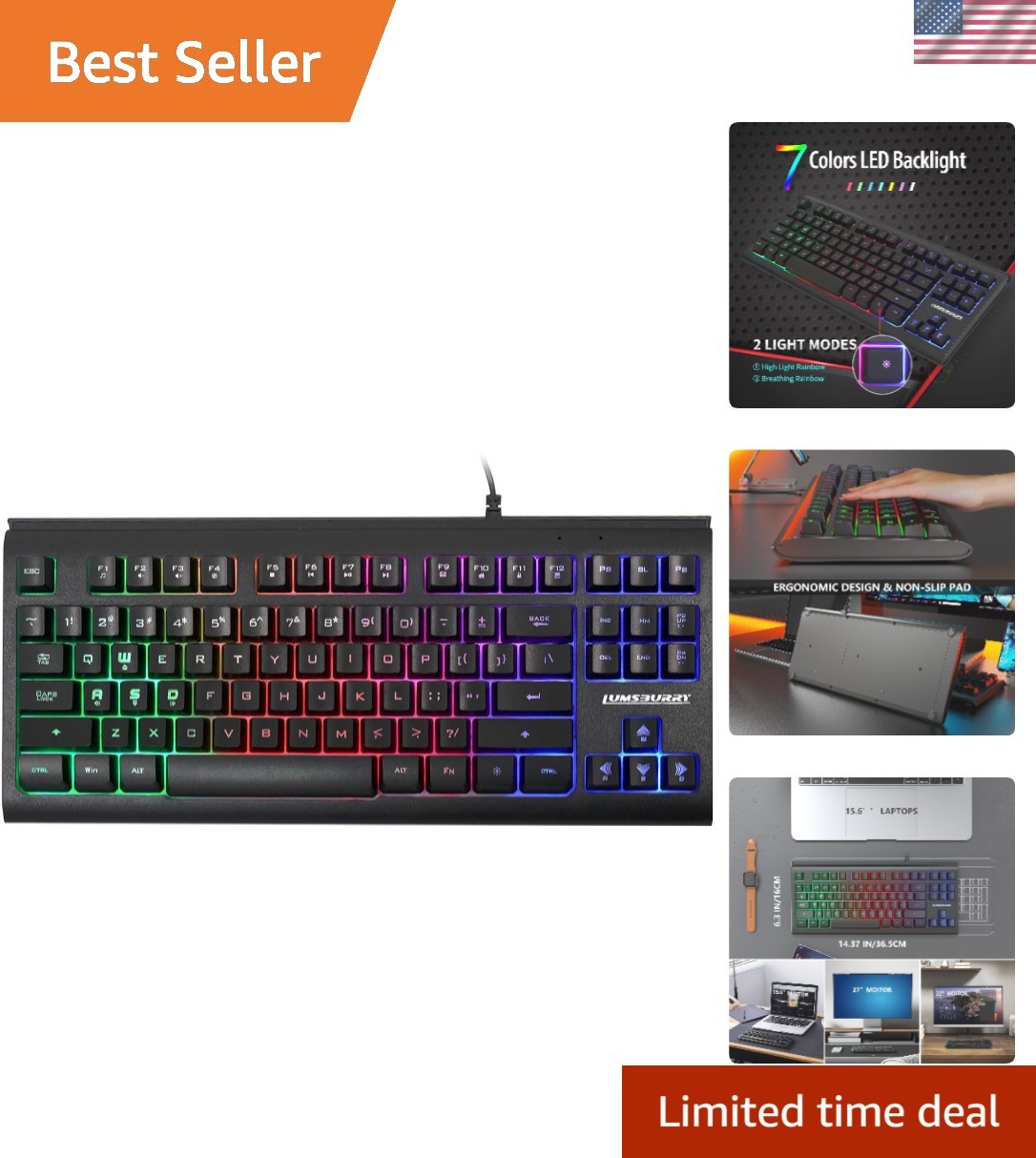 Innovative 87-Key Compact Backlit Keyboard - Perfect for Gamers & Students