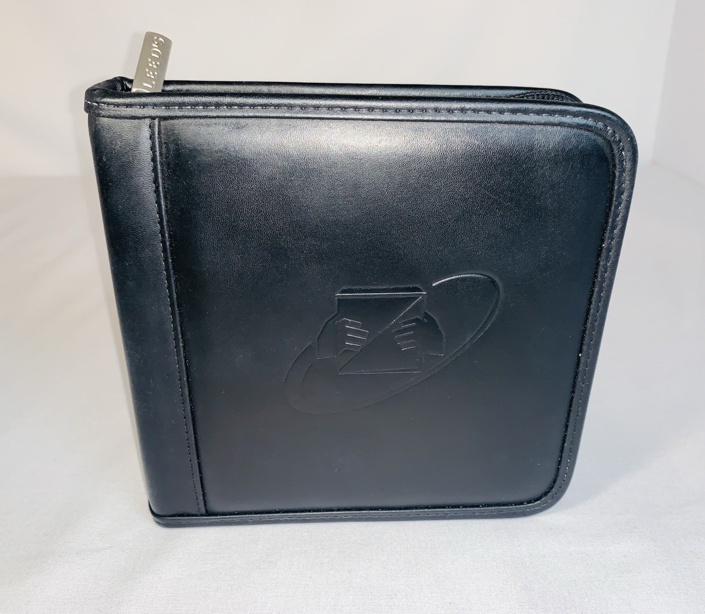Leed’s Genuine Leather CD Holder Square Zippered Case Vintage Travel Wallet 6x6