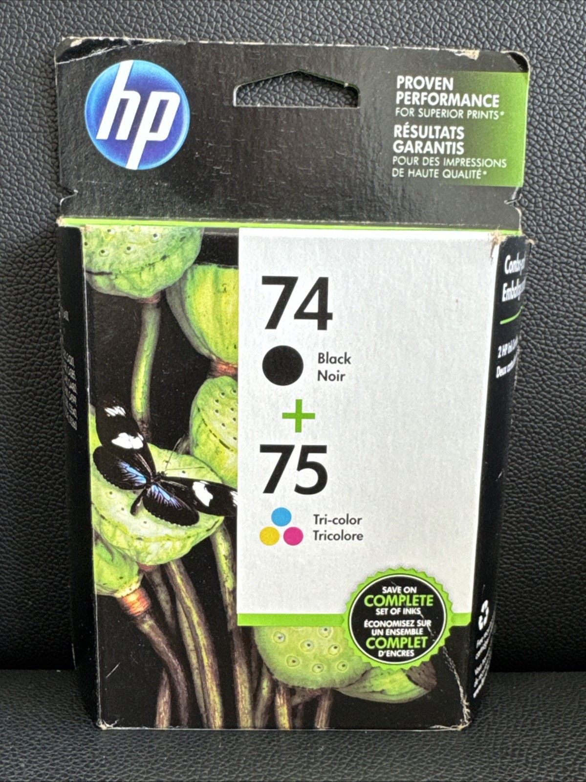 GENUINE HP 74 Black & 75 Tri-Color Ink Cartridges CC659FN - SEALED