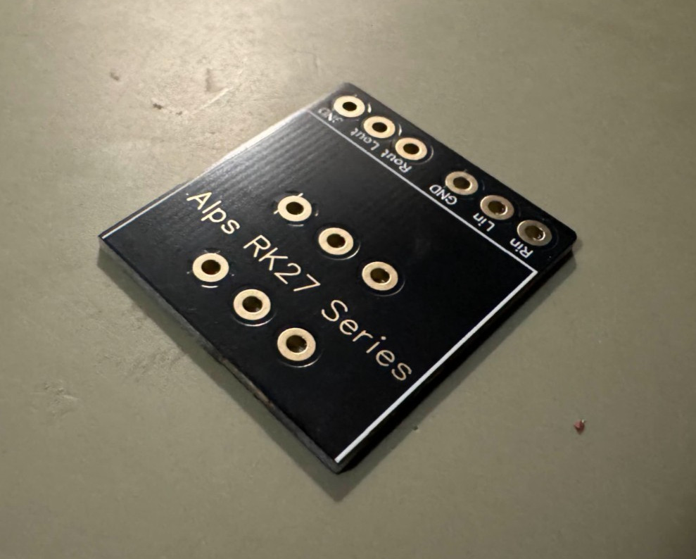 Alps RK27 Blue Velvet Gold Plated Breakout Board PCB