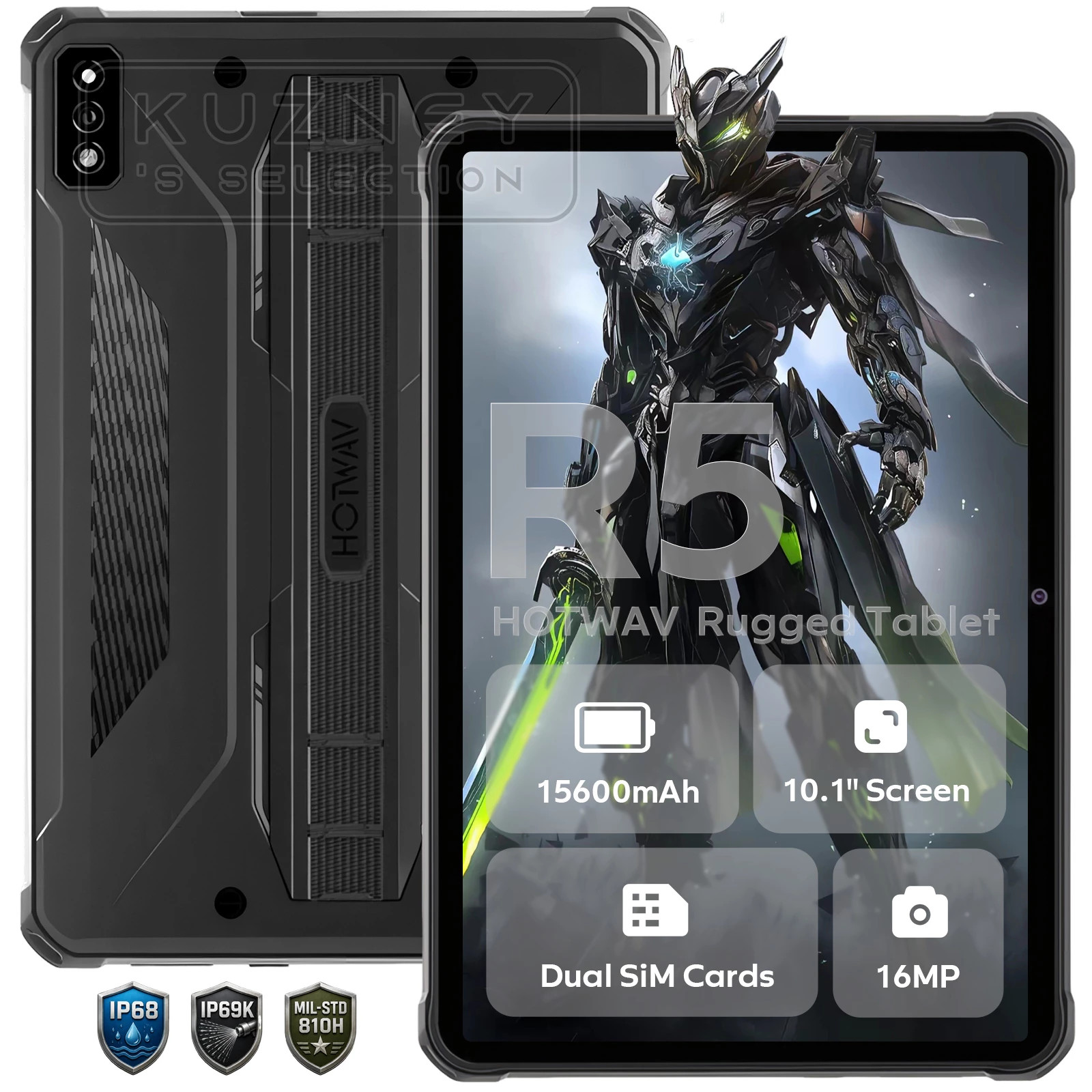 HOTWAV R5 Outdoor Tablet 64GB 10.1 Inch Dual SIM Wi-Fi 5G Android Tablets OTG