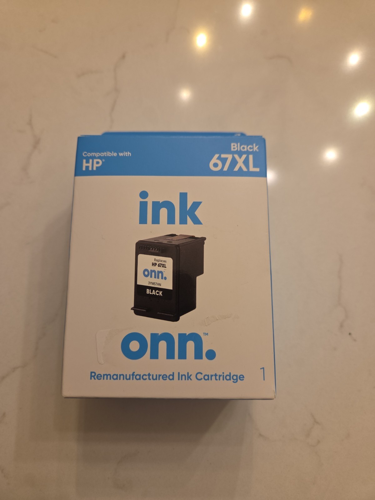 New Sealed Onn 67XL Black Printer High Yield Ink Cartridge For HP Exp 7/2026